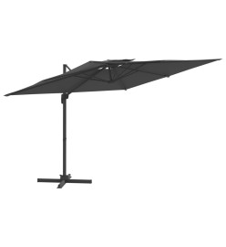 Parasol cantilever à double toit Anthracite 300x300 cm