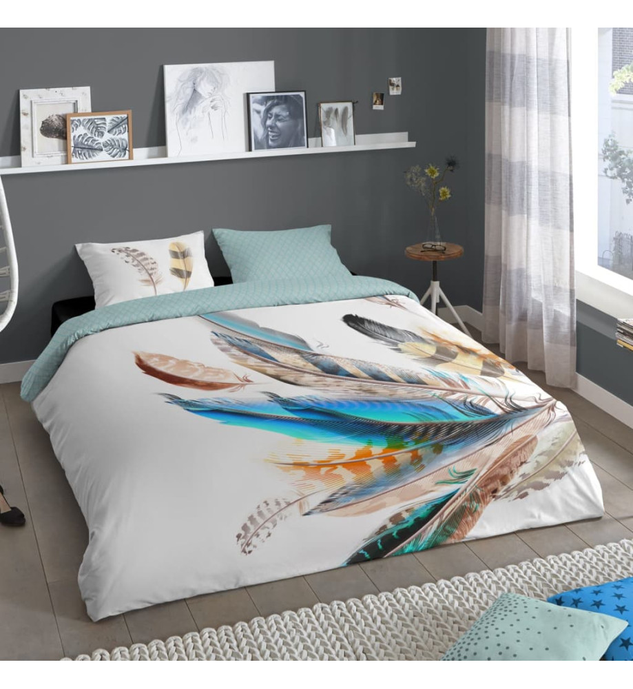 Good Morning Housse de couette FEATHER 200x200/220 cm Multicolore