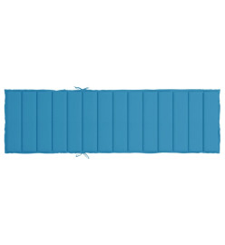 Coussin de chaise longue bleu 200x60x3 cm tissu oxford