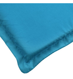 Coussin de chaise longue bleu 200x60x3 cm tissu oxford