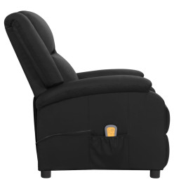 Fauteuil de massage noir cuir véritable