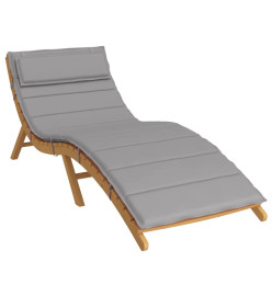 Coussin de chaise longue gris 180x60x3 cm tissu oxford