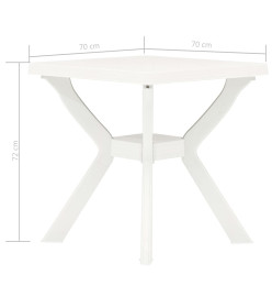 Table de bistro Blanc 70x70x72 cm Plastique