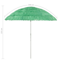 Parasol de plage Hawaii Vert 240 cm