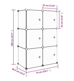 Armoire de rangement pour enfants avec 6 cubes Rose PP