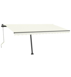 Auvent automatique avec capteur de vent et LED 400x300 cm Crème