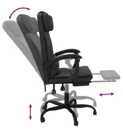 Fauteuil inclinable de bureau Noir Similicuir