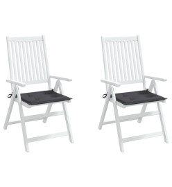 Coussins de chaise de jardin 2 pcs anthracite 50x50x3 cm