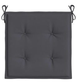 Coussins de chaise de jardin 2 pcs anthracite 50x50x3 cm