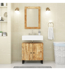 Ensemble de meubles salle de bain 2 pcs bois de manguier massif