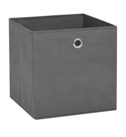 Boîtes de rangement 4 pcs Tissu intissé 28x28x28 cm Gris