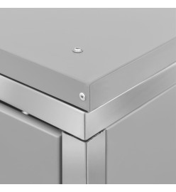 Abri pour trois poubelles 207x77,5x115 cm Inox