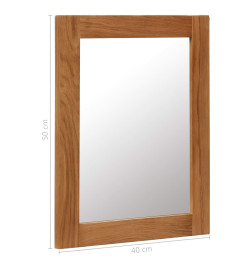 Miroir 40x50 cm Bois de chêne massif