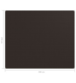 Tapis de tente 250x300 cm Marron