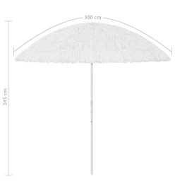 Parasol de plage Hawaii Blanc 300 cm