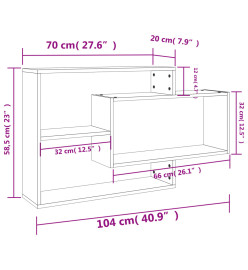 Étagères murales Gris béton 104x20x58,5 cm Aggloméré