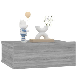 Table de chevet flottante Sonoma gris 40x30x15 cm