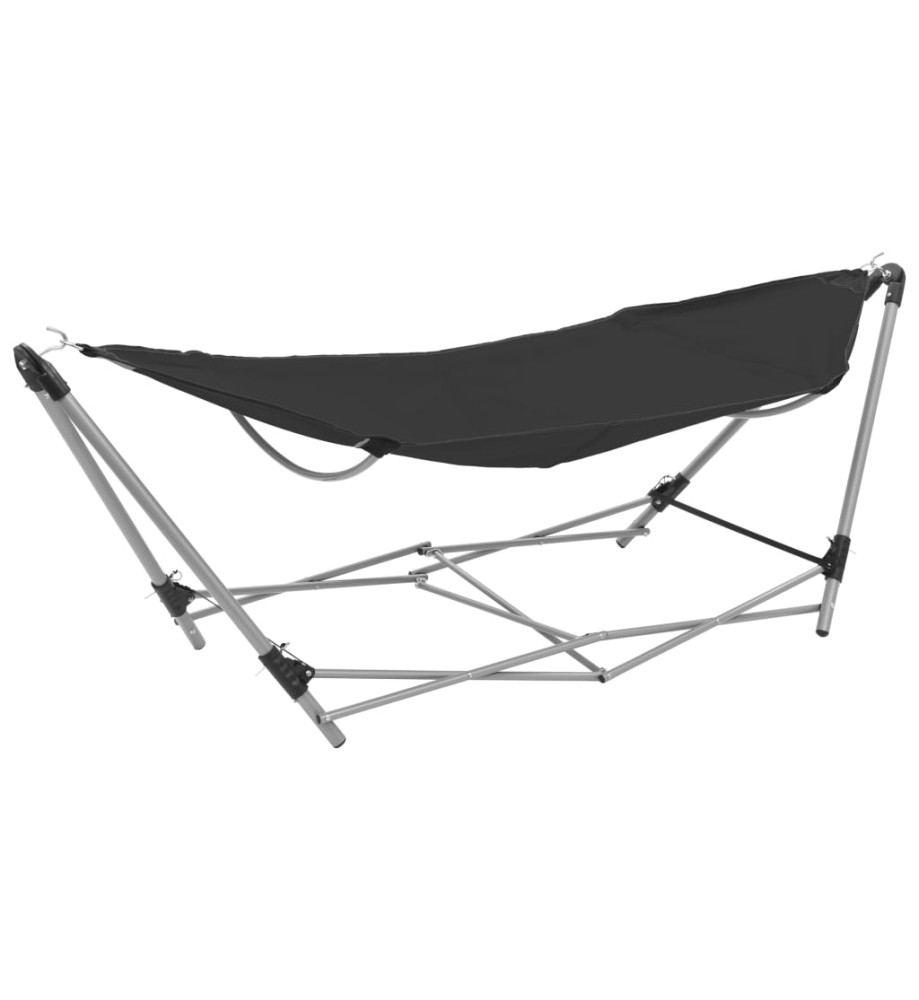 Hamac avec support pliable Noir