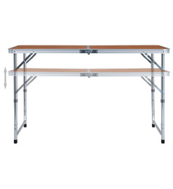 Table pliable de camping Aluminium 120x60 cm