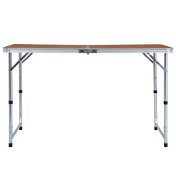 Table pliable de camping Aluminium 120x60 cm