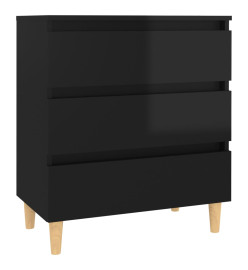 Buffet Noir brillant 60x35x69 cm Aggloméré