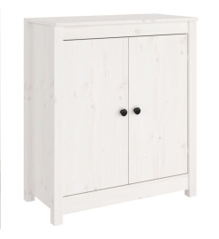 Buffet Blanc 70x35x80 cm Bois massif de pin