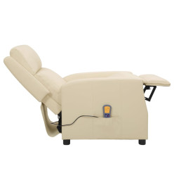 Fauteuil de massage Crème Similicuir