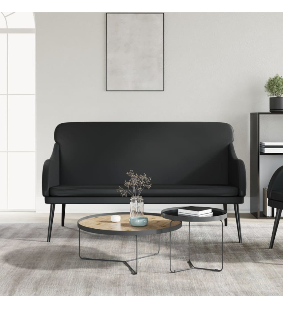 Banc Noir 110x76x80 cm Similicuir