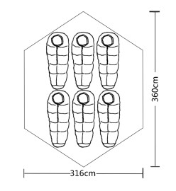 Tente pour 6 personnes Multicolore