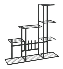 Support pour plantes 94,5x25x88 cm Noir Métal