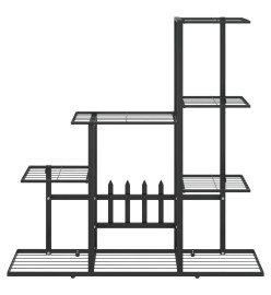 Support pour plantes 94,5x25x88 cm Noir Métal