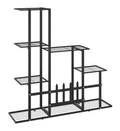 Support pour plantes 94,5x25x88 cm Noir Métal