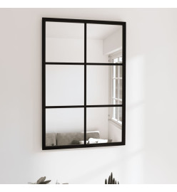 Miroir mural noir 60x40 cm métal