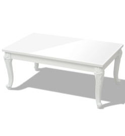 Table basse 100 x 60 x 42 cm Laquée Blanc