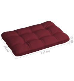 Coussins de canapé palette 7 pcs Rouge bordeaux