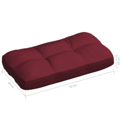 Coussins de canapé palette 7 pcs Rouge bordeaux