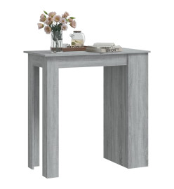 Table de bar avec rangement Sonoma gris 102x50x103,5 cm