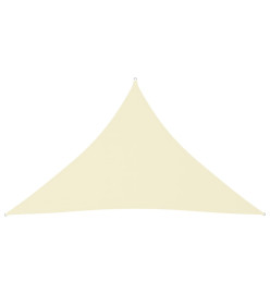 Voile de parasol Tissu Oxford triangulaire 5x5x6 m Crème