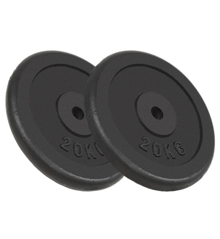 Plaque de poids 2 pcs 2x20 kg Fonte