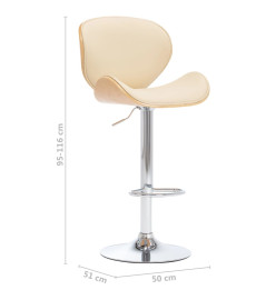 Tabouret de bar Crème Similicuir