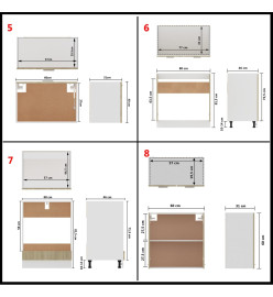 Ensemble de meubles de cuisine 8 pcs Chêne sonoma Aggloméré