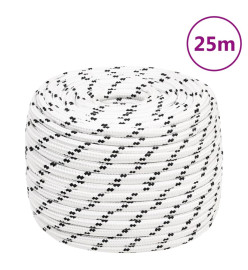 Corde de bateau tressé Blanc 14 mmx25 m Polyester