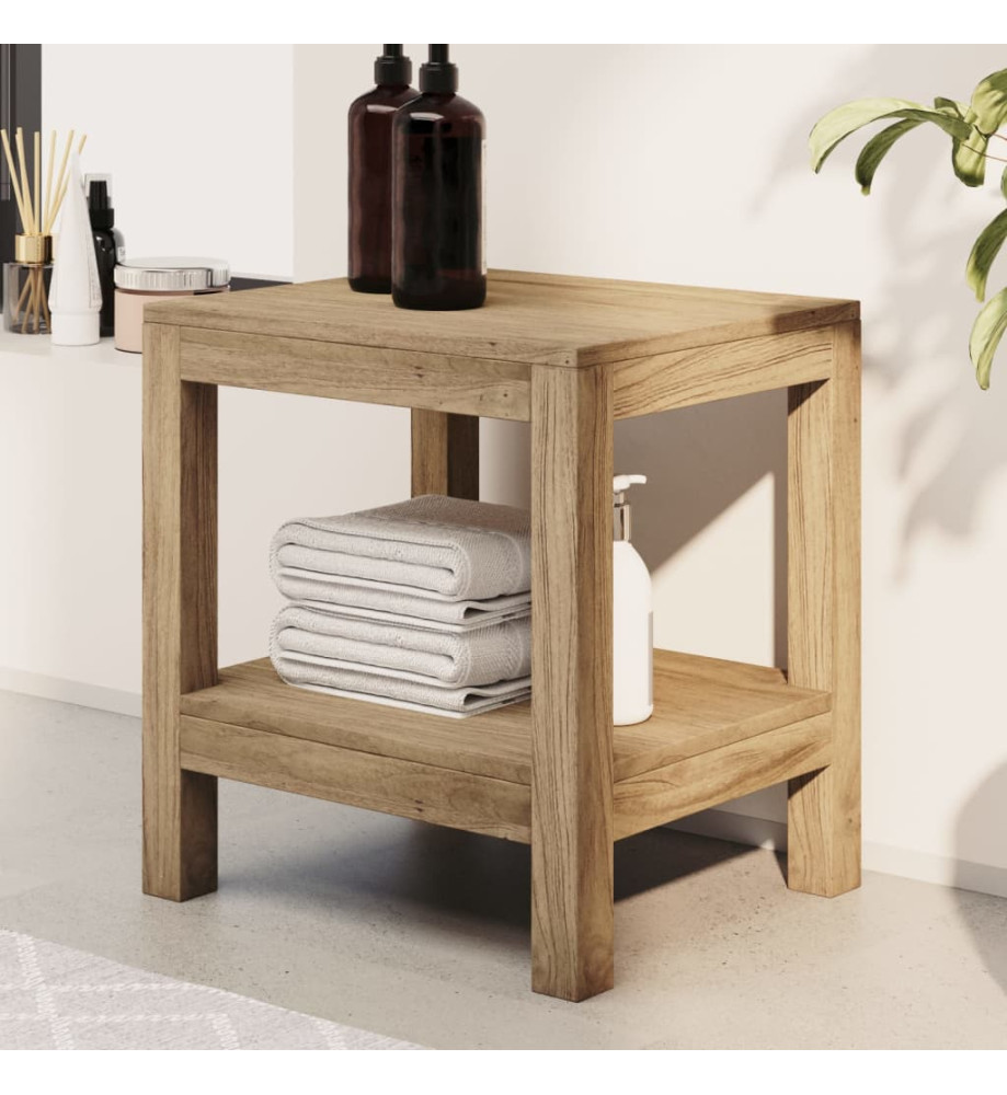 Banc de douche 45x35x45 cm Bois massif de teck