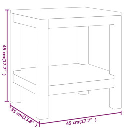 Banc de douche 45x35x45 cm Bois massif de teck