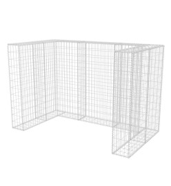 Cadre à gabion de poubelle double Acier 180 x 100 x 120 cm