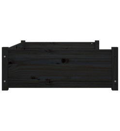 Lit pour chien Noir 95,5x65,5x28 cm Bois de pin solide