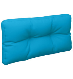 Coussin de palette bleu 80x40x12 cm tissu