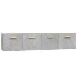 Armoires murales 2pcs Gris béton 80x35x36,5cm Bois d'ingénierie