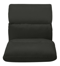 Chaise pliable de sol Noir Microfibre