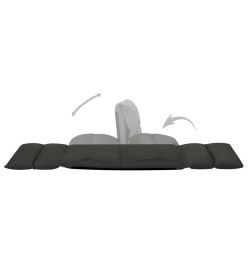 Chaise pliable de sol Noir Microfibre